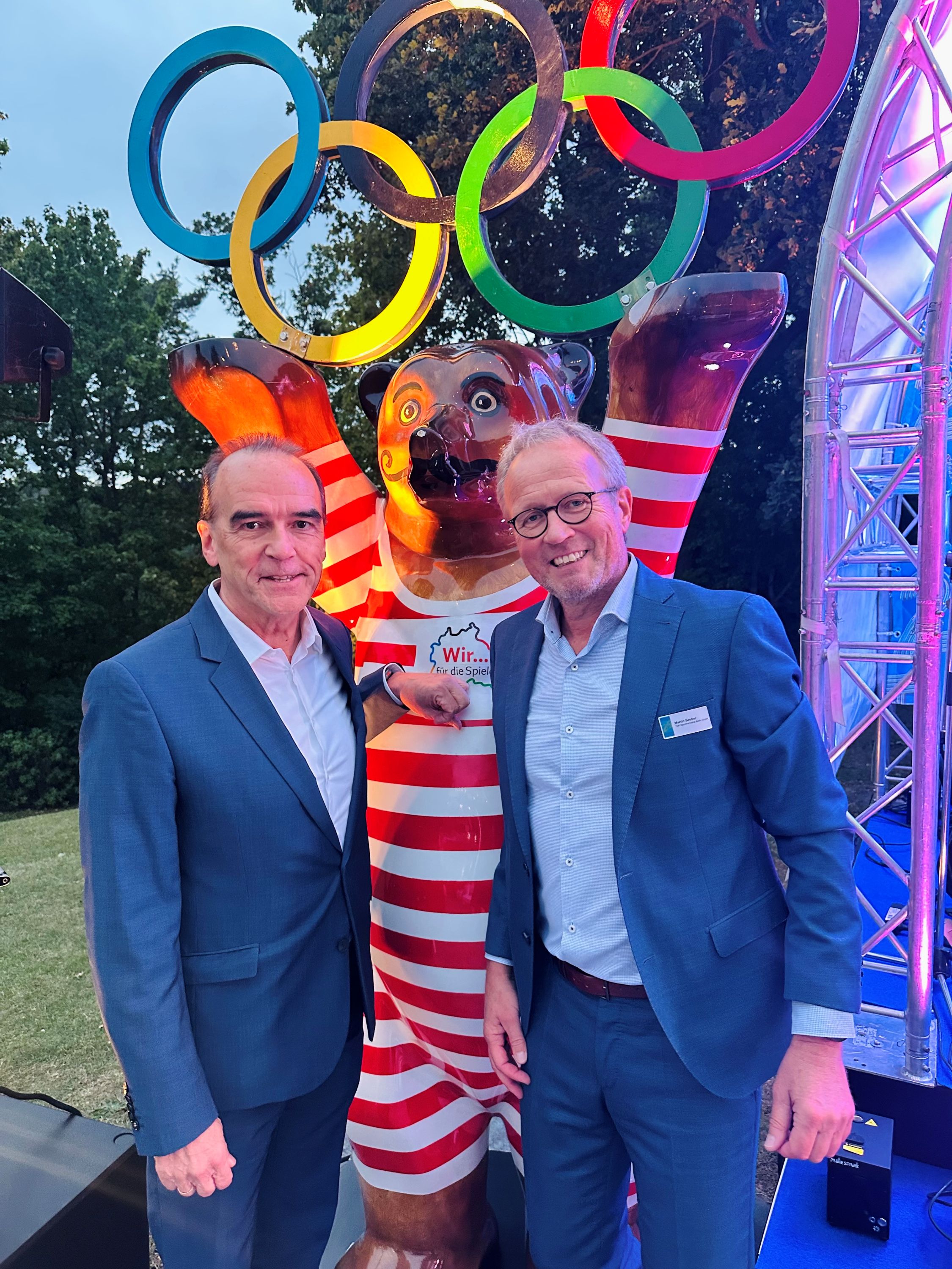 Dream-Team für den Berliner Sport und Olympia in Berlin: Gerhard Wilhelm, Sprecher der Geschäftsführung der Spielbank Berlin und TOP Sport Marketing-Chef Martin Seeber | BERLINboxx